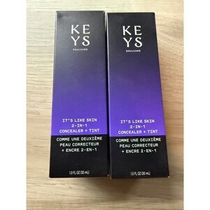 Keys Soulcare Like Skin 2-in-1 Concealer + Tint 520 N Rich Neutral 1oz Lot of 2